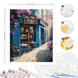 Chenistorie Schilderij Op Nummer Coffeeshop Tekening Op Canvas Handbeschilderd Schilderij Kunst Cadeau Foto 'S Op Nummer Kits Home Decor - Product Image 5