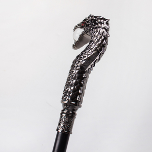 Exquisito Bastón con Cabeza de Dragón, Ojos Rojos y Mango de Metal con Esfera Blanca, Bastón de Lujo al por Mayor - Product Image 5