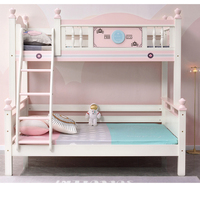 Lit superposé moderne et confortable pour enfants avec toboggan et lit mezzanine, idéal pour les écoles, les hôpitaux, les hôtels et les chambres à coucher