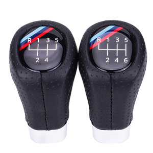 Leather Gear <b>Shift</b> <b>Knob</b> For Bmw Manual Transmission 5 6 Speed Ergonomic Car Gear Lever - Product Image 2