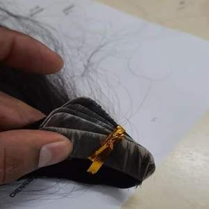 Extensions de cheveux humains blonds lisses à bandes adhésives, collection de qualité supérieure en gros - Product Image 3