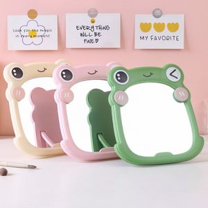 Miroir de <span class=keywords><strong>maquillage</strong></span> suspendable en forme de <span class=keywords><strong>grenouille</strong></span> verte de haute qualité, miroir de bureau mignon avec boîte en papier, miroir mural pliable pour dortoir - Product Image 1