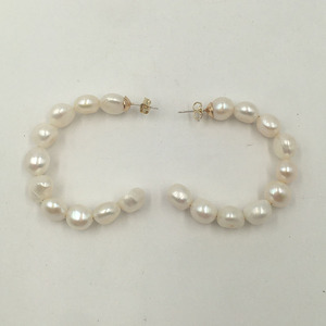 5 CM grande moda grande natura d'acqua dolce barocco <span class=keywords><strong>perla</strong></span> orecchino, 925 stud acciaio orecchino grigio e bianco <span class=keywords><strong>perla</strong></span> - Product Image 4