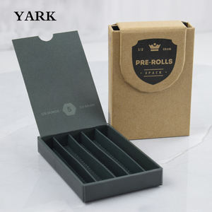 Biodegradable Kraft <b>Paper</b> Rigid Boxes with Child Resistant Flip Cap Custom Embossing & Gold Foil <b>Packaging</b> - Product Image 5