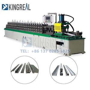 Kingreal đầy đủ tự động telescoping ngăn kéo Slide cuộn tạo thành máy <span class=keywords><strong>Telescopic</strong></span> kênh lắp ráp Máy Nhà Máy Giá - Product Image 1