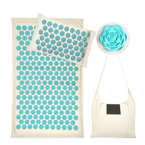 Cojín de acupresión de lino, esterilla de acupresión para aliviar el dolor de espalda y cuerpo, masaje de acupuntura, esterilla de Yoga con almohada - Product Image 6