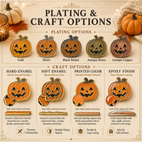 Vente en gros usine : Épingles de revers personnalisées, badges métalliques en émail souple et dur, épingles d'Halloween personnalisées, motifs citrouille et fantôme, cadeau saisonnier