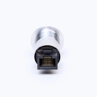 Connecteur audio USB ELEWIND 3,5 mm à monter sur panneau avec câble de 150 cm, courant nominal 2A, aluminium anodisé noir IP40