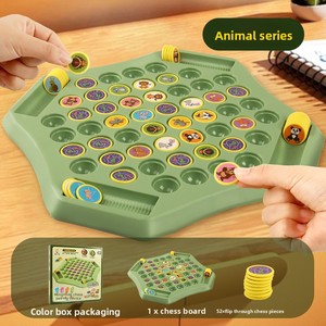 Enfants en plastique Fruit Animal retournement échecs Parent-enfant interactif jeu de table multijoueur bataille mémoire formation - Product Image 6