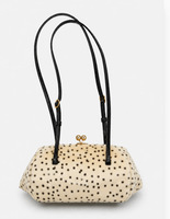 Sac à bandoulière rétro en peluche imprimé léopard à pois, sac sous le bras, sac à clip d'hiver pour femme, sac à main, conception personnalisée OEM/ODM en usine