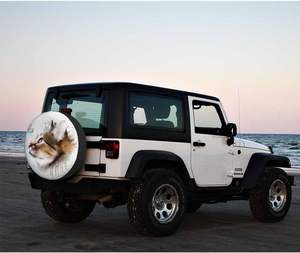 Housse de roue de secours à motif chat et papillons, logo personnalisé pour <span class=keywords><strong>les</strong></span> amoureux des animaux, SUV, camion, cadeau personnalisé pour automobile - Product Image 4