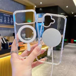 Custodia magnetica trasparente per ricarica wireless antiurto per <span class=keywords><strong>iPhone</strong></span> 17 Pro Max, compatibile con <span class=keywords><strong>iPhone</strong></span> 16 Pro, 15, 14, 13 Plus - Product Image 6