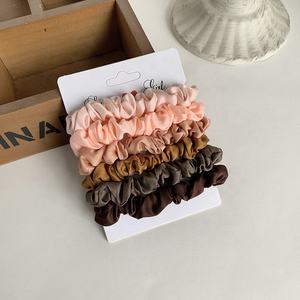 Nueva moda mujer seda satén Scrunchies bandas elásticas para el cabello Cola de Caballo titular accesorios para el cabello Scrunchies - Product Image 3