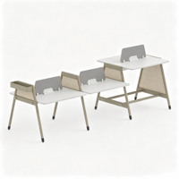 Système de bancs de travail modulaires pour bureaux commerciaux, postes de travail partagés pour équipes, mobilier de bureau partagé