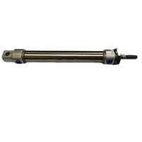 Cilindro Pneumático de Ação Dupla em Aço Inoxidável Usinado em CNC, Componente Atuador Linear para Garra de Ferramenta Final de Robô