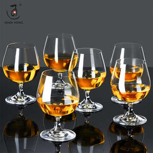 365ml Durable Moderne <span class=keywords><strong>Luxe</strong></span> Hôtel Restaurant Mariage Bar Fête En Vrac Or Jante <span class=keywords><strong>Cognac</strong></span> Brandy Verre 48/Pack Verres À Vin Courts - Product Image 2