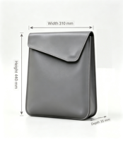 Housse d'ordinateur portable verticale en cuir PU résistante aux chocs pour ordinateur portable de 17,3 pouces