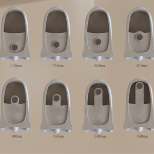 Inodoro de pie Chaozhou con distancia entre orificios de 350 mm, descarga súper vórtice, diseño de trampa en S ecológico - Product Image 3