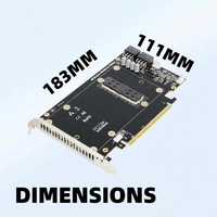 Kartu Riser SXM2 ke PCIe X16 Berkualitas Tinggi, Adaptor Ekspansi GPU, Catu Daya Ganda 8-Pin dengan Pelat Belakang Logam untuk Server AI