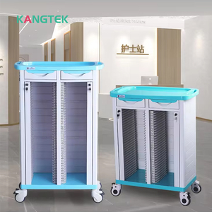 अस्पताल के फर्नीचर उपकरण नर्स रूम मेडिकल एबीएस फ़ाइल ट्रॉली - Product Image 4