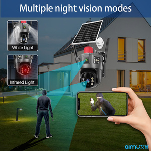 Okam 3 Màn Hình Ngoài Trời An Ninh 4K Mạng Máy Ảnh 4G Sim Thẻ Năng Lượng Mặt Trời Powered 6MP Độ Phân Giải <span class=keywords><strong>360</strong></span> ° PTZ Tầm Nhìn Ban Đêm Bộ Nhớ Thẻ - Product Image 4