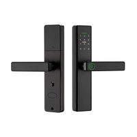 Stockage de données en nuage connecté en WiFi Serrure intelligente de poignée de porte Système de gestion des fabricants de portes en bois à usage intensif Carte d'hôtel Lockly