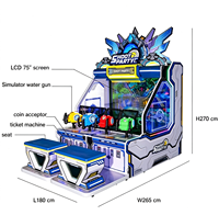 Mesin Game Arcade Tembak Bola Empat Pemain Layar 75 Inci Koin Operasi Penukaran Tiket Dalam Ruangan