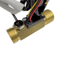 Sensor de Flujo de Agua de Latón de Alta Temperatura de 66 mm, 1-30 L/min, Medidor de Flujo Magnético de Efecto Hall para Sistemas de Calefacción Solar/Calderas