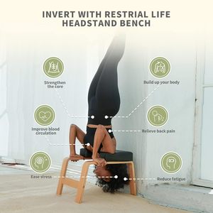 Tavola di equilibrio in legno intagliata per yoga e allenamento di equilibrio, con incisione 'Handstand Trainer', per pratica di forza - Product Image 6