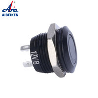 Saklar Tombol Tekan Pemilih Sesaat Berlampu 12mm, Saklar On-Off