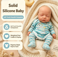 Poupée reborn en silicone solide de 12 pouces, poupée nouveau-né réaliste avec une peau douce et élastique, jouet bébé endormi réaliste, cadeau pour filles