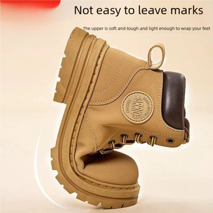 Botas de Caminhada Masculinas Estilo Britânico para Uso ao Ar Livre, Novas Botas Martin em Amarelo para Casais - Product Image 5