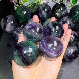 Bán buôn đá thạch anh tự nhiên chất lượng cao, hình cầu fluorite cầu vồng dùng trang trí nhà cửa - Product Image 4