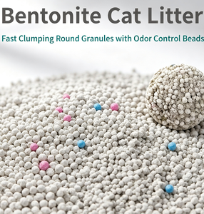 Lettiera per Gatti in Bentonite a Rapida Agglomerazione, Granuli Rotondi, Basso Contenuto di Polvere, Forte Controllo degli Odori con Perle Deodoranti, Colore Beige, 20kg/10kg - Product Image 2