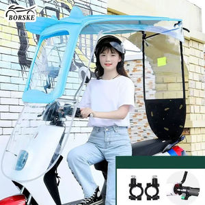 Pare-soleil et housse de <span class=keywords><strong>pluie</strong></span> pour moto, scooter et cyclomoteur – Tente parapluie de protection solaire - Product Image 4