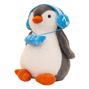 Cross-Border New Penguin Blue Bear Peluche de juguete Super Soft Children's Soothing Little Penguin Doll con <span class=keywords><strong>canciones</strong></span> relajantes - Product Image 1