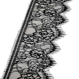 Solubile In acqua in Bianco E Nero Del Fiore Del Merletto Del Ciglio Del Merletto di Assetto Per Il Vestito Doppio Lato Del Merletto Del Crochet