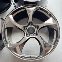 Jantes en alliage forgé personnalisées 1PC/2PC Noir brillant Turbofan 18 19 20 21 22 pouces 5x112 5x130 pour Porsche Macan Cayenne 911 718