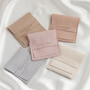 Custom Lovely Jewelry Pouch Microfiber Jewelry Packaging Bag with Custom Logo Factory High Quality - Product Image 2