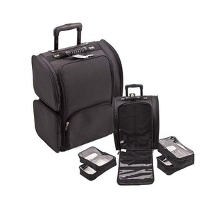 Trousse de Maquillage Professionnelle à Roulettes Grande Capacité pour Artistes Maquilleurs – Organisateur de Pinceaux et Cosmétiques – Sac de Rangement de Voyage à Roulettes – Meilleures Ventes - Product Image 2