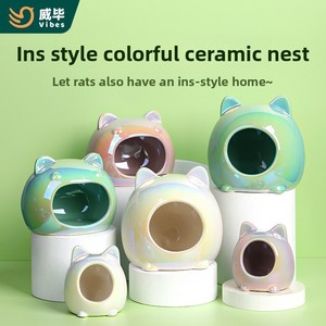 Maison de refroidissement en céramique pour <span class=keywords><strong>hamster</strong></span>, nid de protection contre la <span class=keywords><strong>chaleur</strong></span> estivale pour le sommeil et le retrait des petits animaux - Product Image 4