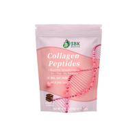 Colágeno en Polvo con Beneficios del Chocolate, Péptidos de Colágeno, Extracto de Hongo Reishi y Fruta del Monje, Bajo en Azúcar, para el Apoyo de las Articulaciones y el Intestino