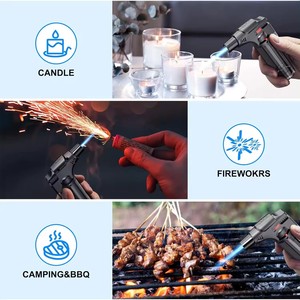 Jet Flame Cigar Soplete Encendedor Venta caliente Blanco Negro Portátil Soplete de soldadura de gas Encendedor eléctrico - Product Image 5