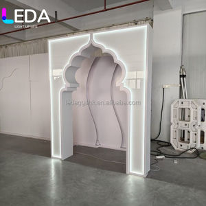 Arco de Boda LEDA con Luces LED Blancas, Fondo de Pared para Eventos, Decoración de Escenarios, Suministros para Bodas, Fondo de Pared Blanco - Product Image 6