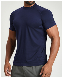 Camiseta de Manga Corta con Cuello Redondo Transpirable para Hombre, Primavera-Verano, Secado Rápido, Elástica, para Gimnasio, Entrenamiento, Senderismo al Aire Libre - Product Image 3