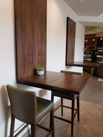 Café de bonne qualité Mobilier commercial très vendu Dîner d'intérieur en bois et métal Café Club Salle à manger Restaurant Table de bar