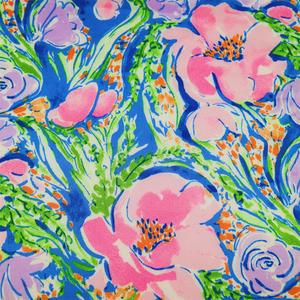 Nouveau motif de fleurs <span class=keywords><strong>peinture</strong></span> à l'huile 95% Polyester 5% Spandex Satin <span class=keywords><strong>pour</strong></span> robe femme - Product Image 6