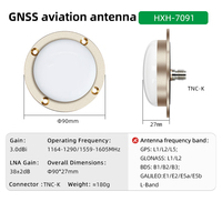 Antenne GNSS RTK HONGXIN, directement de l'usine, GPS / GLONASS / BeiDou / Galileo pleine bande pour l'aviation et la topographie, TNC, câble de 3 m
