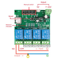 Interruptor Eléctrico SIXWGH 4CH Ewelink de 4 Canales para Uso Doméstico, Compatible con Alexa y el Asistente de Google, Relé WiFi para Control del Hogar Inteligente