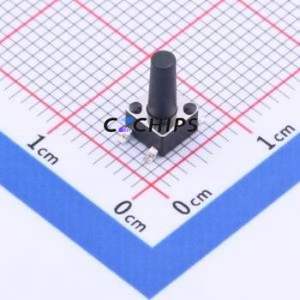 GT-TC074E-H090-L1 Tactile Switch SMD-4P,4.5x4.5mm Switch Single Pole Single Throw Round Button 1.3N Vertical Mount - Product Image 1